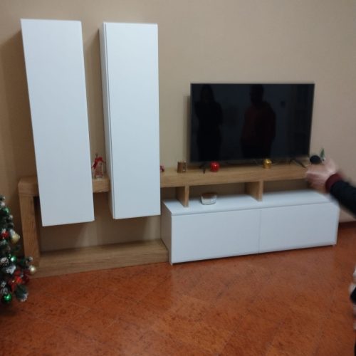 Parete attrezzata in rovere